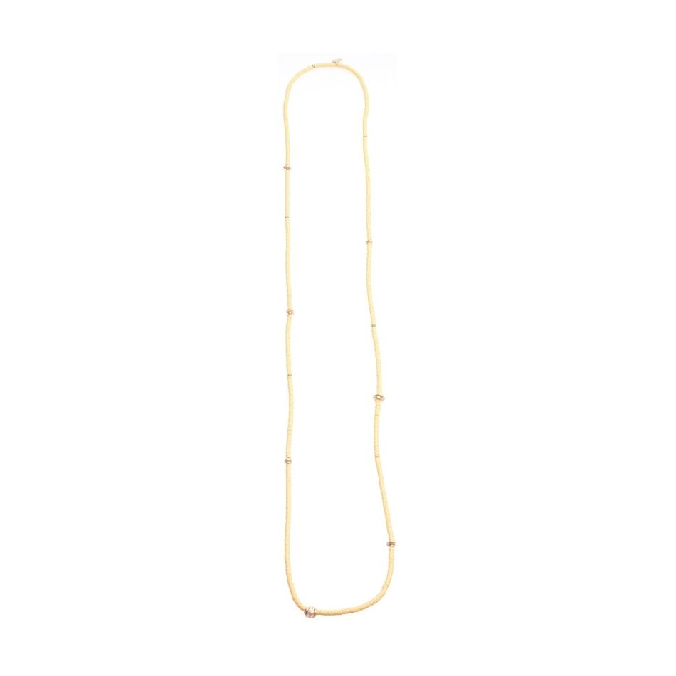 COLLAR LARGO FIMO CUENTAS METAL