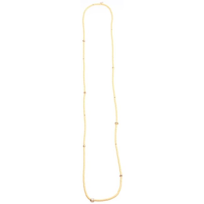 COLLAR LARGO FIMO CUENTAS METAL