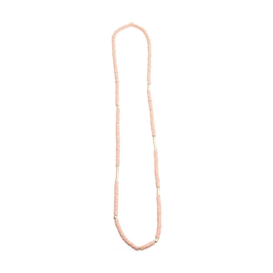 LONG NECKLACE FIMO METAL TUBES