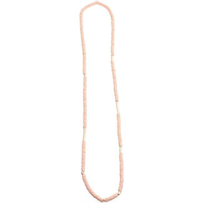 LONG NECKLACE FIMO METAL TUBES