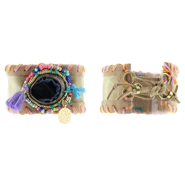 DELUXE ETHNIC LEATHER BRACELET