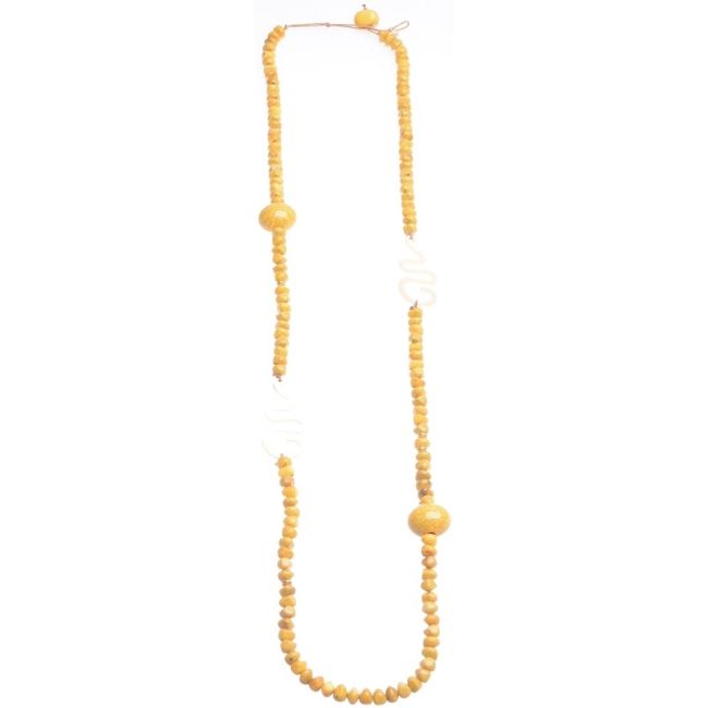 METAL FACETED BALL LONG NECKLACE 1.1M