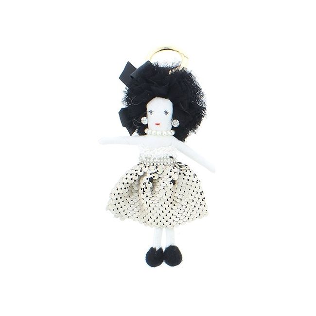 MODERN SEQUIN DOLL KEYCHAIN