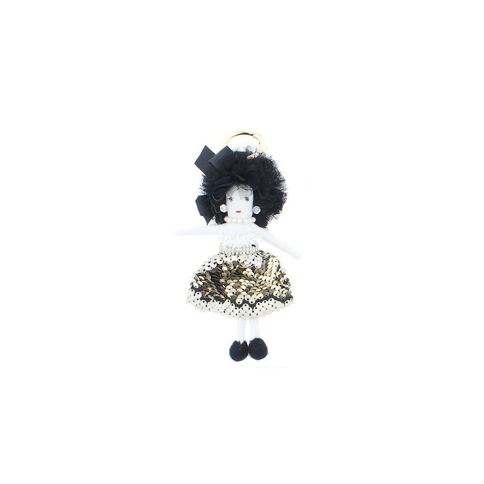 MODERN SEQUIN DOLL KEYCHAIN