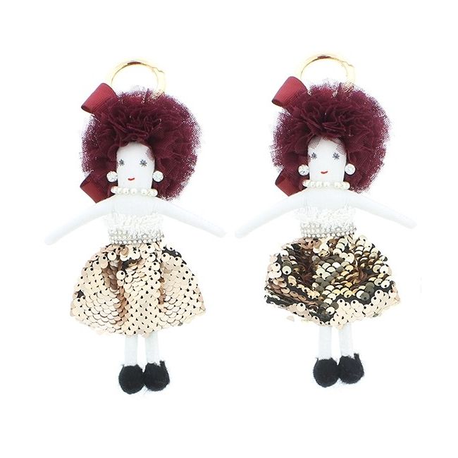 MODERN SEQUIN DOLL KEYCHAIN