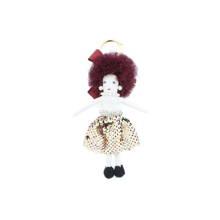 MODERN SEQUIN DOLL KEYCHAIN