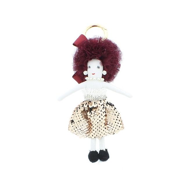 MODERN SEQUIN DOLL KEYCHAIN