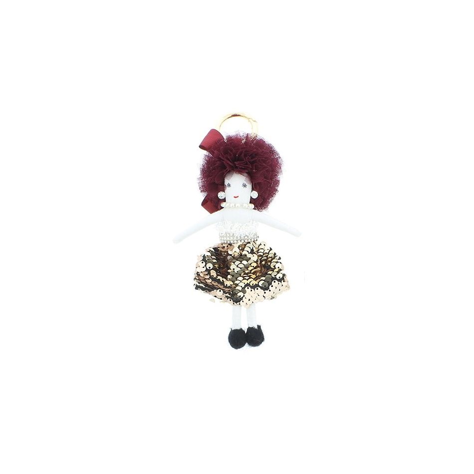 MODERN SEQUIN DOLL KEYCHAIN