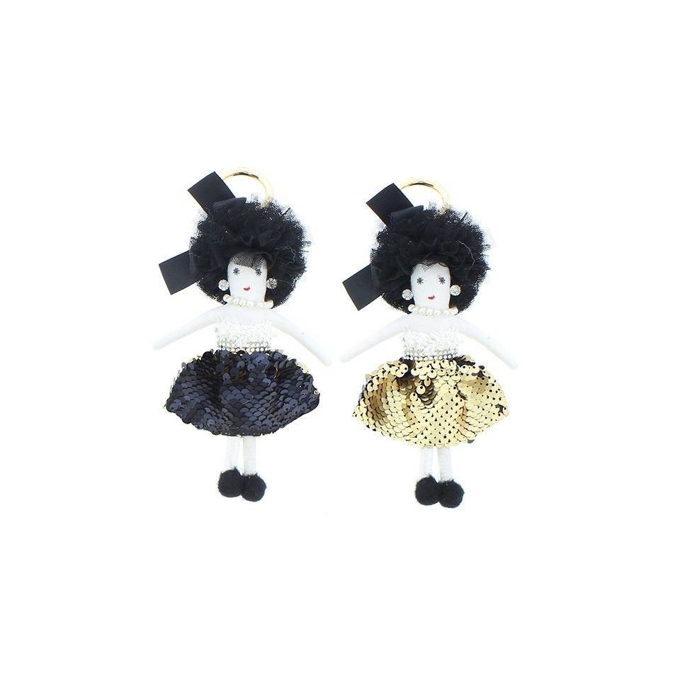 MODERN SEQUIN DOLL KEYCHAIN