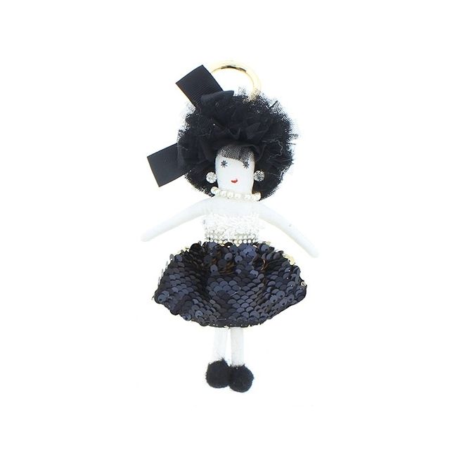 MODERN SEQUIN DOLL KEYCHAIN