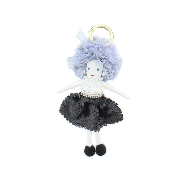 MODERN SEQUIN DOLL KEYCHAIN