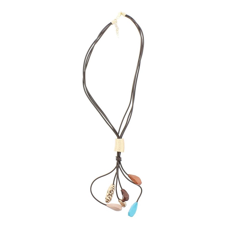COLLAR LARGO COLG. METAL RESINA