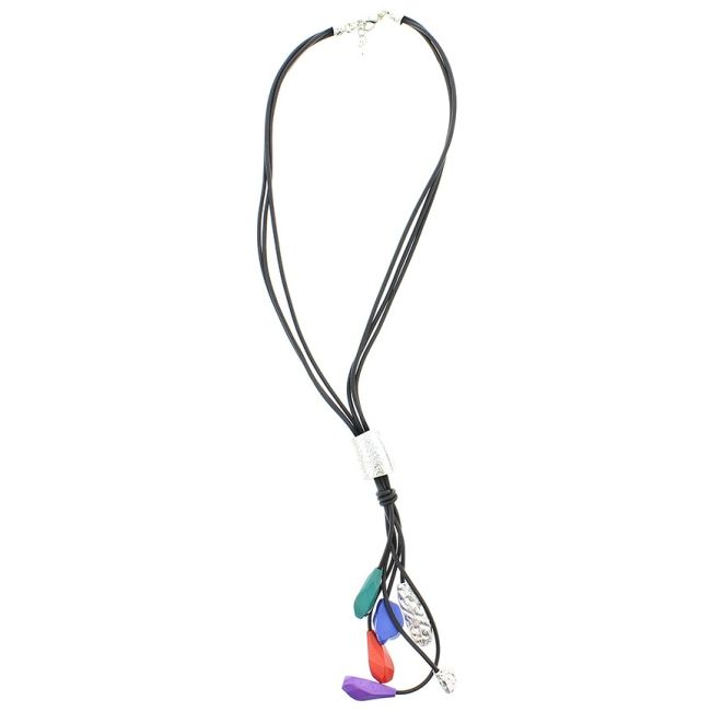 COLLAR LARGO COLG. METAL RESINA