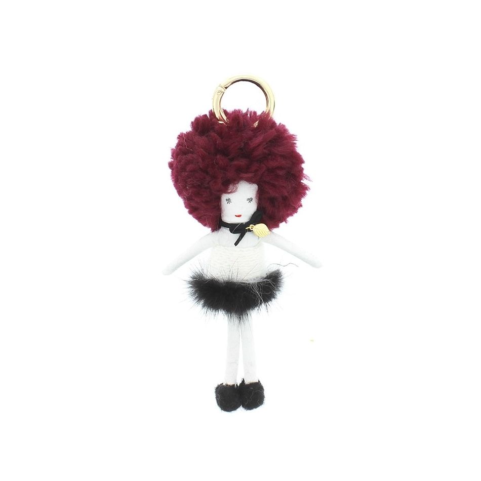 MODERN DOLL KEYCHAIN AFRO FUR SKIRT