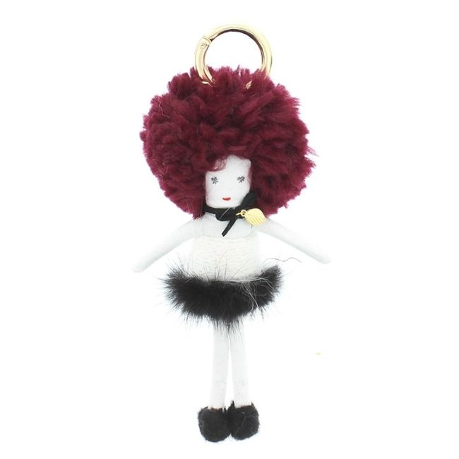 MODERN DOLL KEYCHAIN AFRO FUR SKIRT