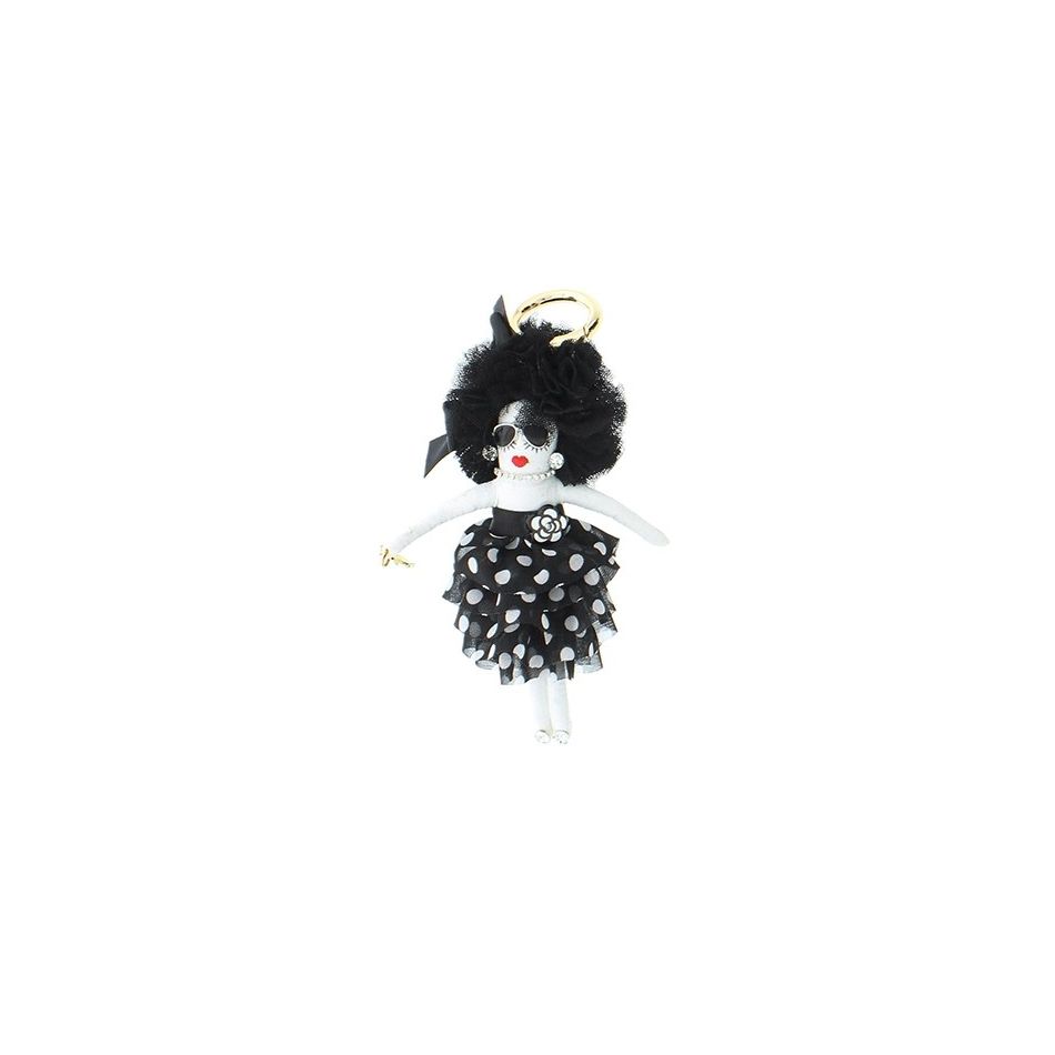 MODERN DOLL KEYCHAIN POLKA DOTS