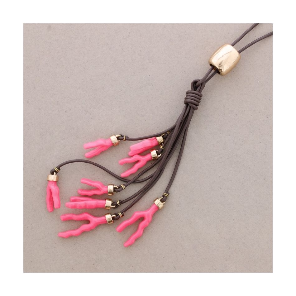 COLLAR LARGO COLG. METAL RESINA