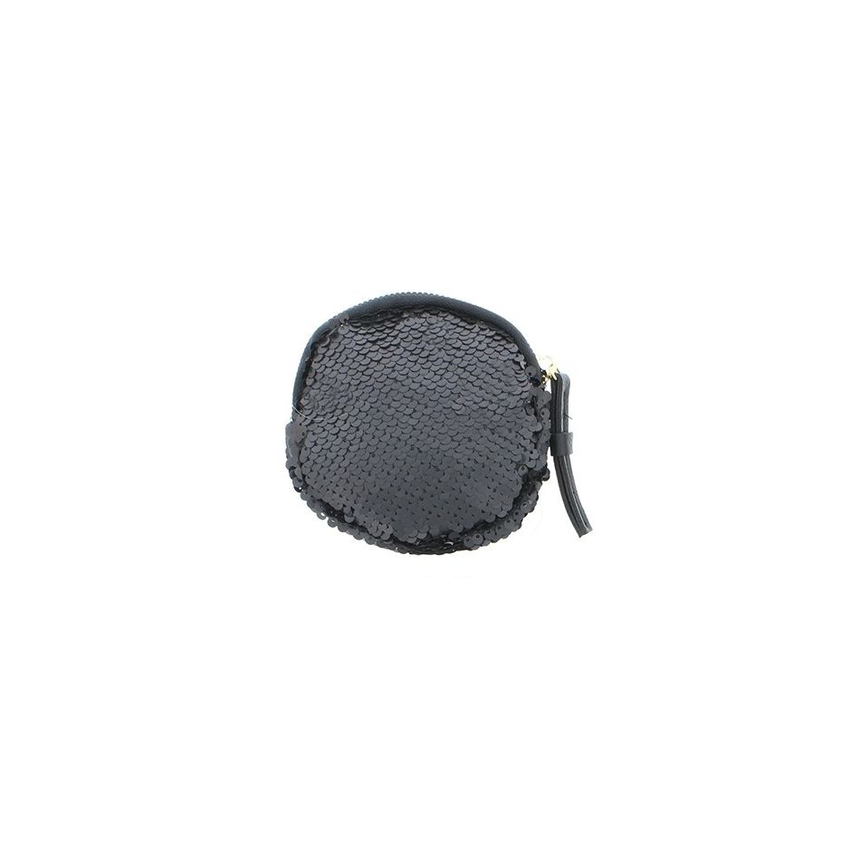 MONEDERO REDONDO DOBLE CARA LENTEJUELAS 12CM