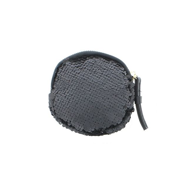 MONEDERO REDONDO DOBLE CARA LENTEJUELAS 12CM