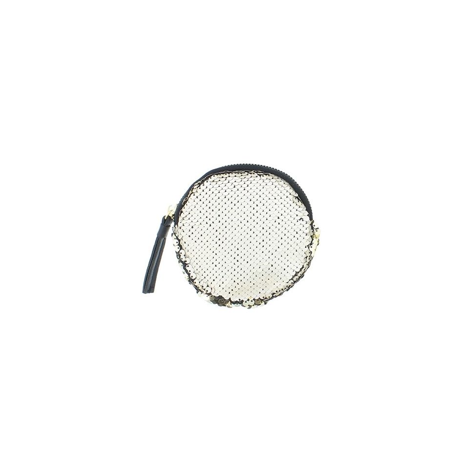 MONEDERO REDONDO DOBLE CARA LENTEJUELAS 12CM