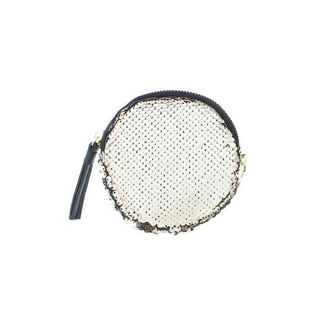 MONEDERO REDONDO DOBLE CARA LENTEJUELAS 12CM