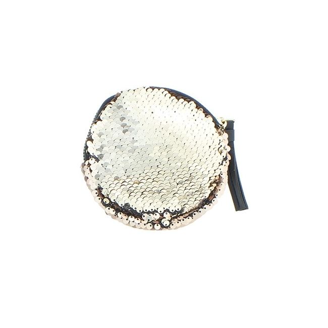 ROUND DOUBLE SIDED SEQUIN PURSE 12CM