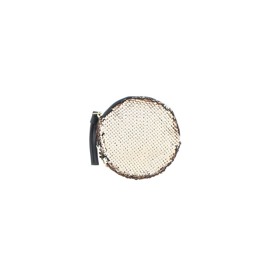 ROUND DOUBLE SIDED SEQUIN PURSE 12CM