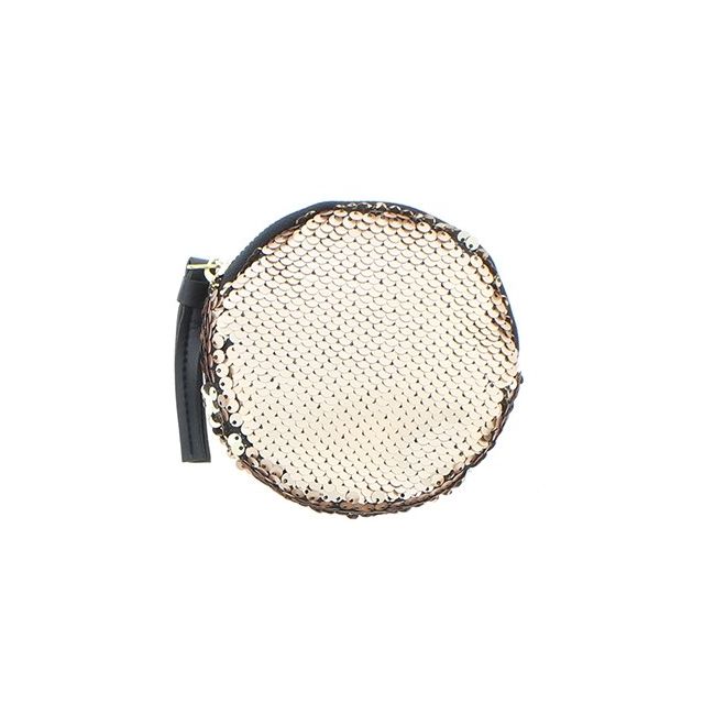ROUND DOUBLE SIDED SEQUIN PURSE 12CM