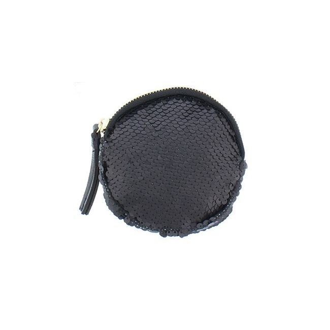 MONEDERO REDONDO DOBLE CARA LENTEJUELAS 12CM