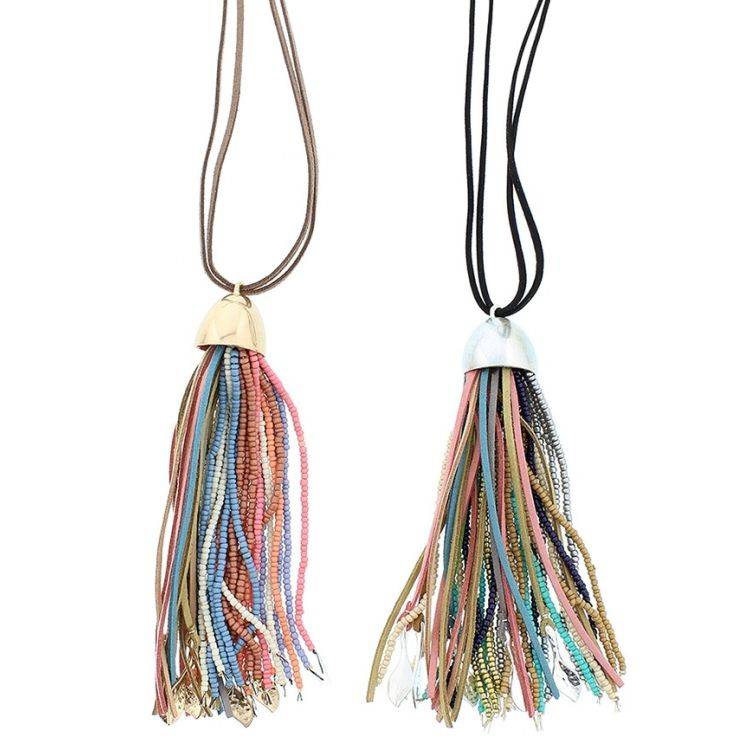 LONG PENDANT NECKLACE TASSEL 2
