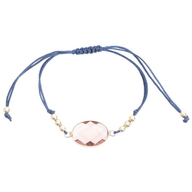 MACRAMÉ BRACELET WITH FACETED BEADS
