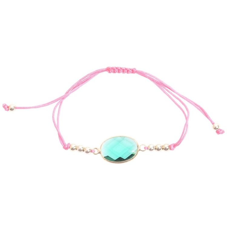 PULSERA MACRAMÉ CUENTA FACETADA 2