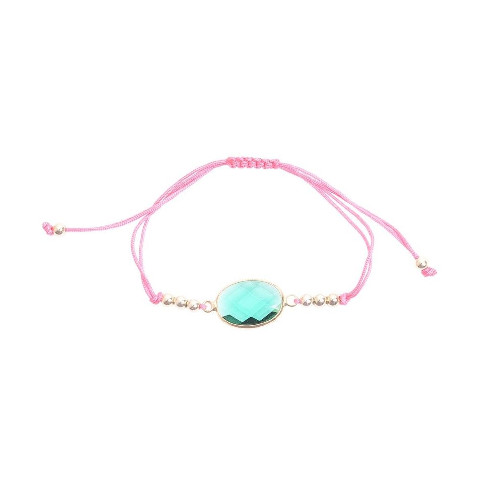 MACRAMÉ BRACELET WITH FACETED BEADS