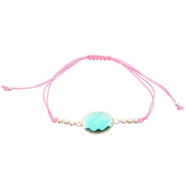 MACRAMÉ BRACELET WITH FACETED BEADS