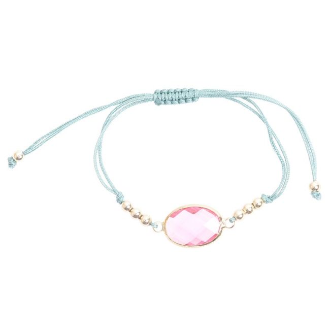 MACRAMÉ BRACELET WITH FACETED BEADS