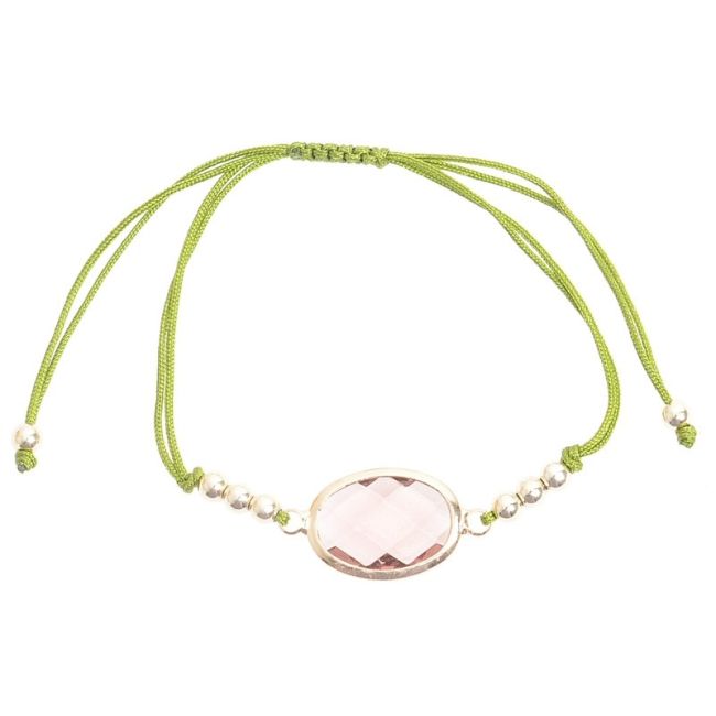 MACRAMÉ BRACELET WITH FACETED BEADS