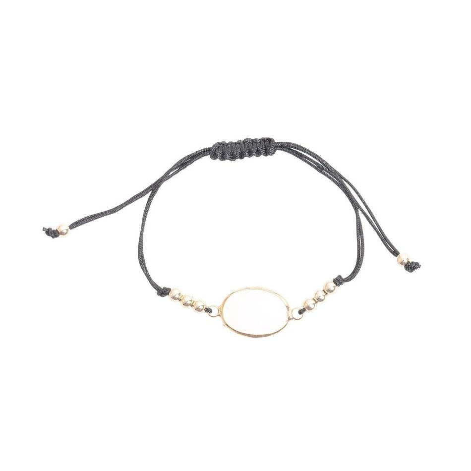 PULSERA MACRAMÉ CUENTA FACETADA