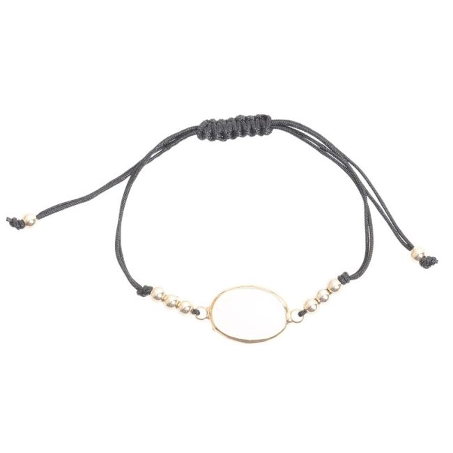 PULSERA MACRAMÉ CUENTA FACETADA