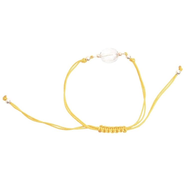 MACRAMÉ BRACELET WITH FACETED BEADS