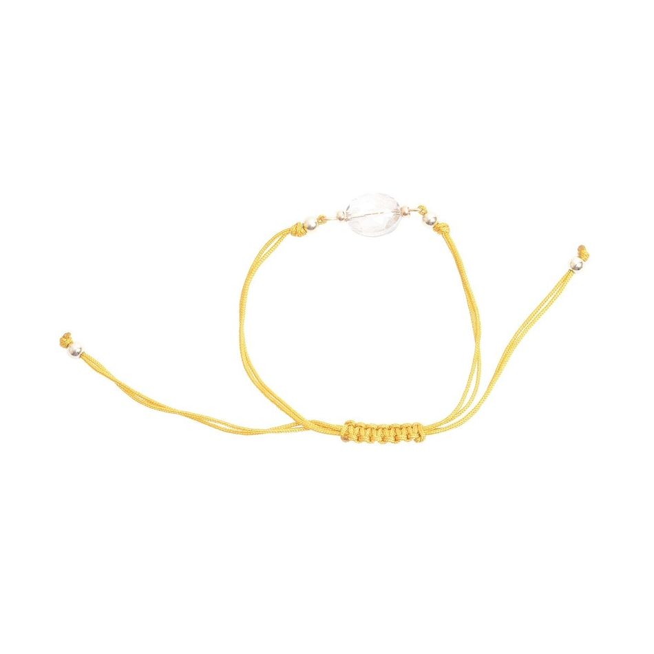 MACRAMÉ BRACELET WITH FACETED BEADS