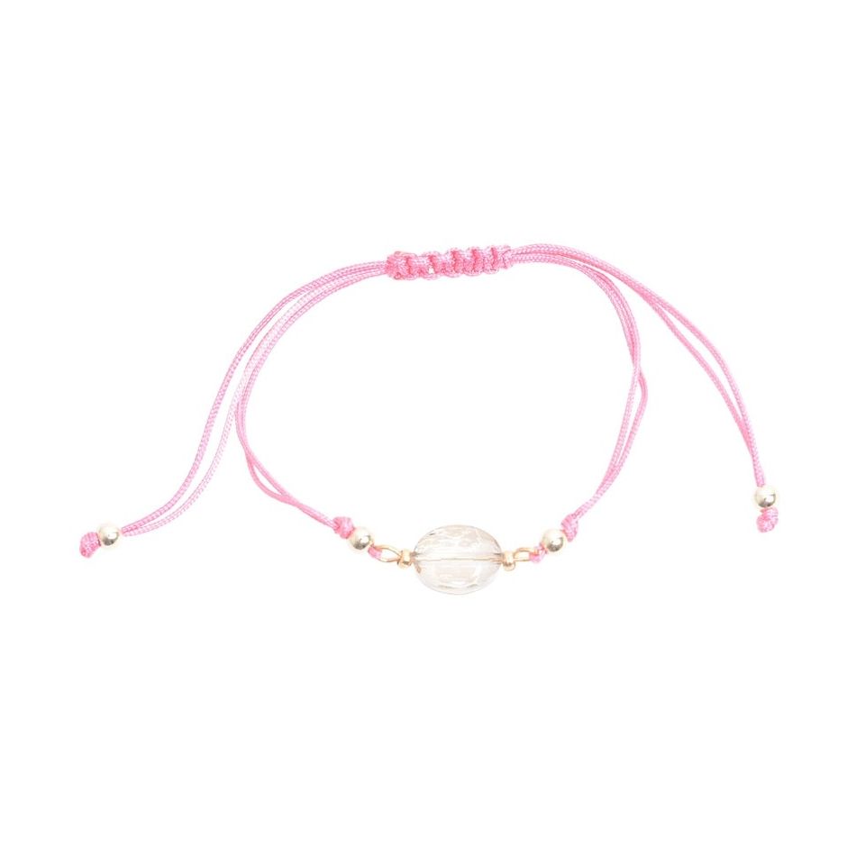 MACRAMÉ BRACELET WITH FACETED BEADS