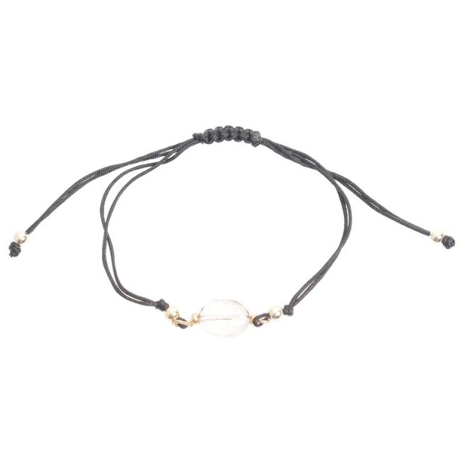MACRAMÉ BRACELET WITH FACETED BEADS