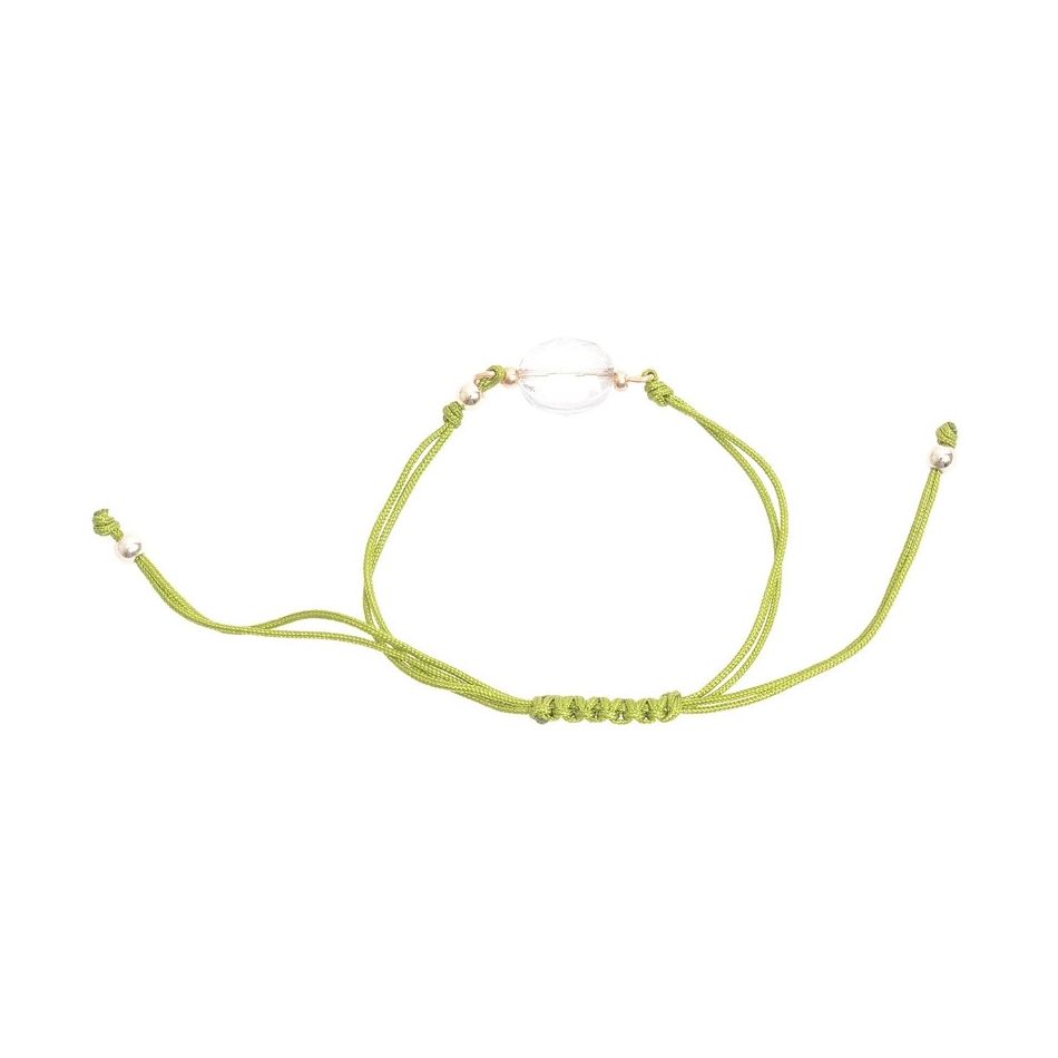 MACRAMÉ BRACELET WITH FACETED BEADS