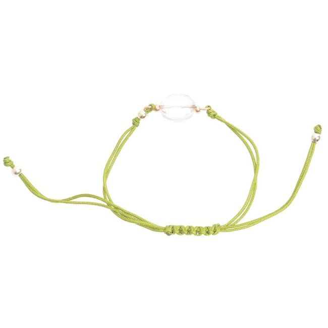 MACRAMÉ BRACELET WITH FACETED BEADS