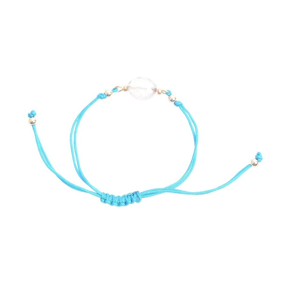 MACRAMÉ BRACELET WITH FACETED BEADS
