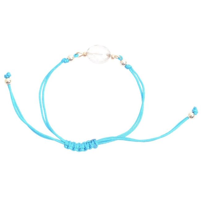 MACRAMÉ BRACELET WITH FACETED BEADS