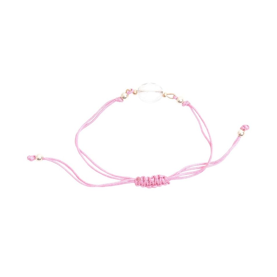 MACRAMÉ BRACELET WITH FACETED BEADS