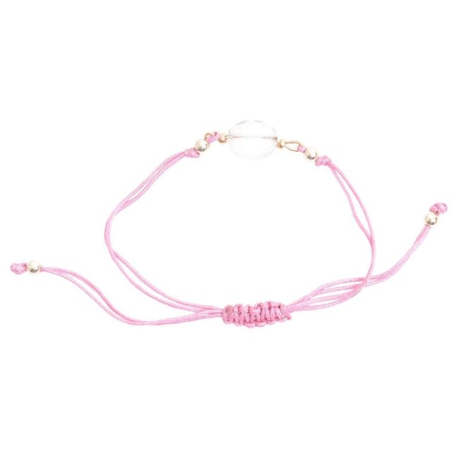 MACRAMÉ BRACELET WITH FACETED BEADS