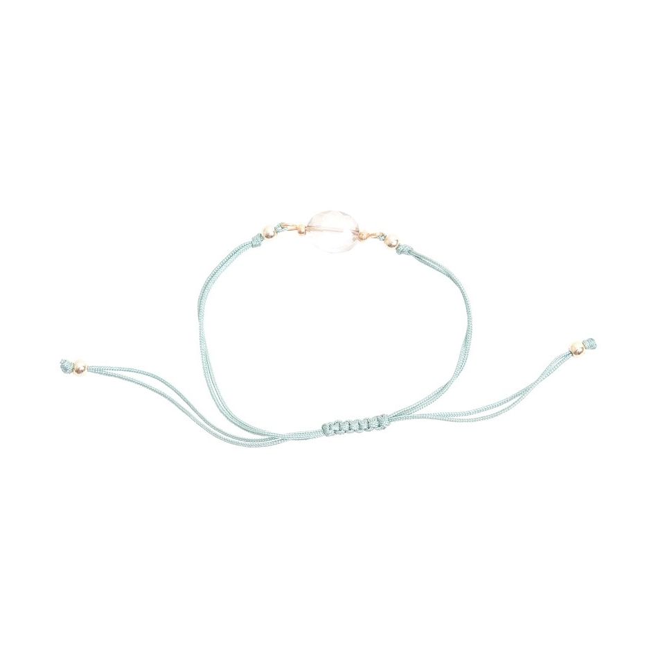 MACRAMÉ BRACELET WITH FACETED BEADS