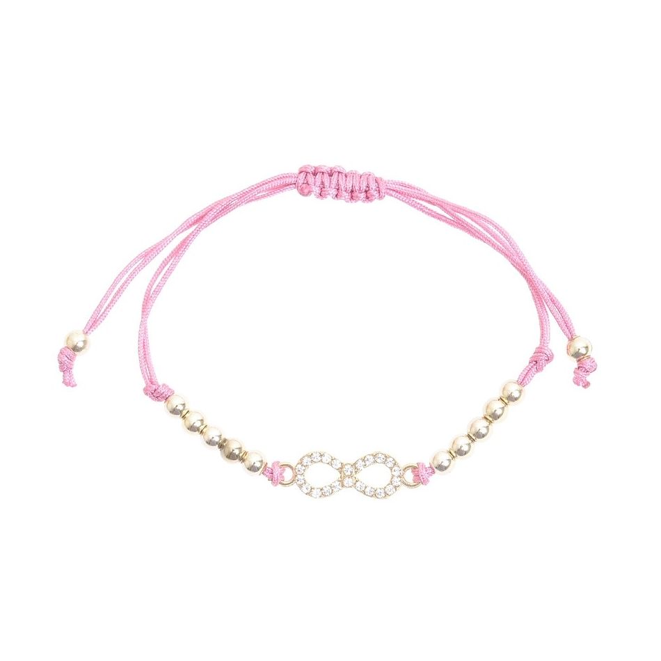 MACRAMÉ BRACELET WITH CRYSTAL METAL BEADS